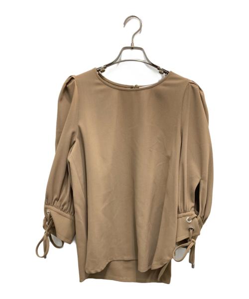 SEE BY CHLOE（シーバイクロエ）SEE BY CHLOE (シーバイクロエ) パフスリーブショートスリーブトップス ブラウン サイズ:38 未使用品の古着・服飾アイテム