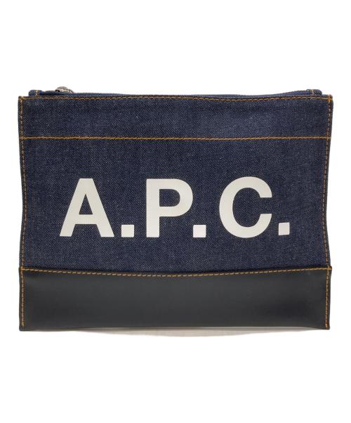 A.P.C.（アーペーセー）A.P.C. (アーペーセー) クラッチバッグ インディゴの古着・服飾アイテム