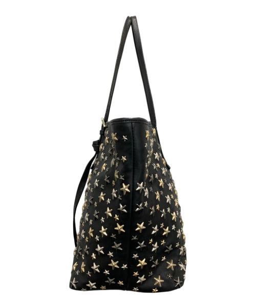 JIMMY CHOO（ジミーチュウ）JIMMY CHOO (ジミーチュウ) スタッズトートバッグ ゴールド×ブラックの古着・服飾アイテム