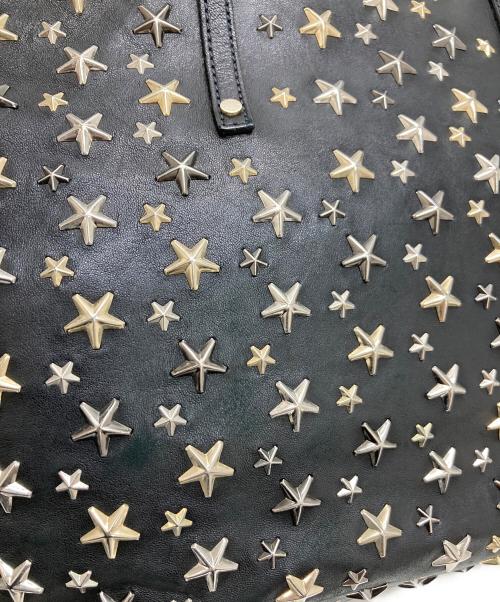 JIMMY CHOO（ジミーチュウ）JIMMY CHOO (ジミーチュウ) スタッズトートバッグ ゴールド×ブラックの古着・服飾アイテム