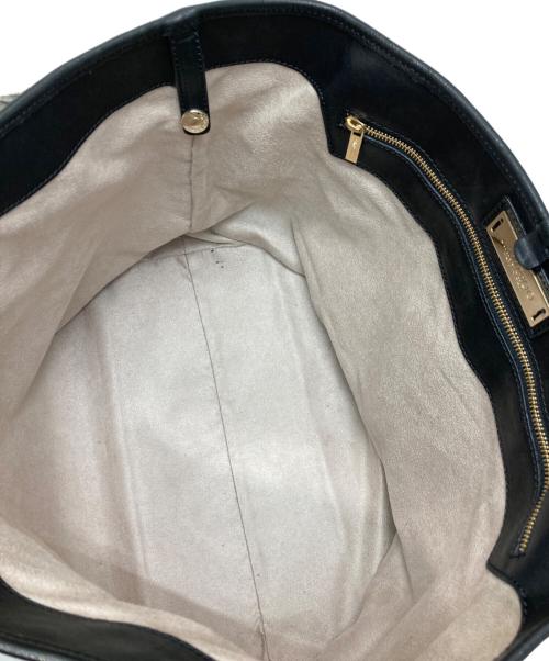 JIMMY CHOO（ジミーチュウ）JIMMY CHOO (ジミーチュウ) スタッズトートバッグ ゴールド×ブラックの古着・服飾アイテム