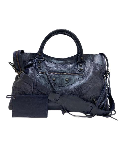 BALENCIAGA（バレンシアガ）BALENCIAGA (バレンシアガ) ザ シティ エディターズバッグ ネイビーの古着・服飾アイテム