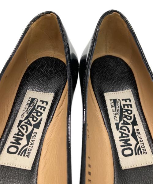 Salvatore Ferragamo（サルヴァトーレ フェラガモ）Salvatore Ferragamo (サルヴァトーレ フェラガモ) ヴァラリボンバレエパンプス ブラック サイズ:6 1/2の古着・服飾アイテム