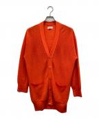 UNFILアンフィル）の古着「エクストラキッドモヘアアムンゼン ニットカーディガン」｜オレンジ