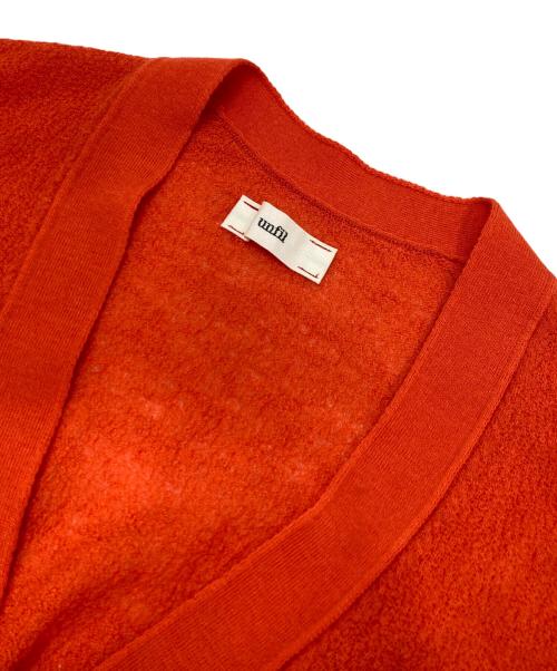 UNFIL（アンフィル）unfil (アンフィル) エクストラキッドモヘアアムンゼン ニットカーディガン オレンジ サイズ:1の古着・服飾アイテム
