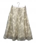 CELFORDセルフォード）の古着「レースミディフレアスカート」｜アイボリー