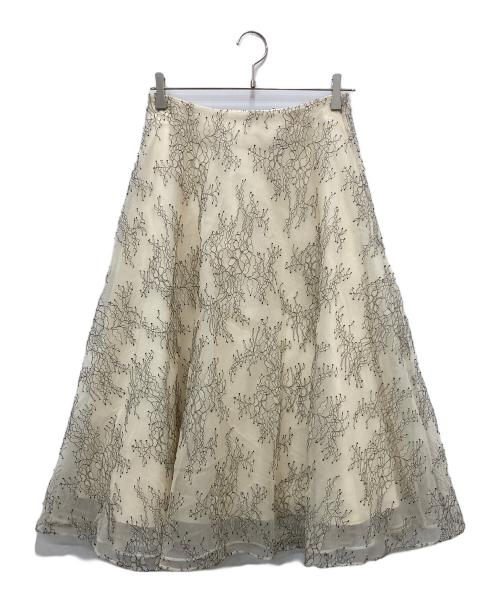 CELFORD（セルフォード）CELFORD (セルフォード) レースミディフレアスカート アイボリー サイズ:38の古着・服飾アイテム