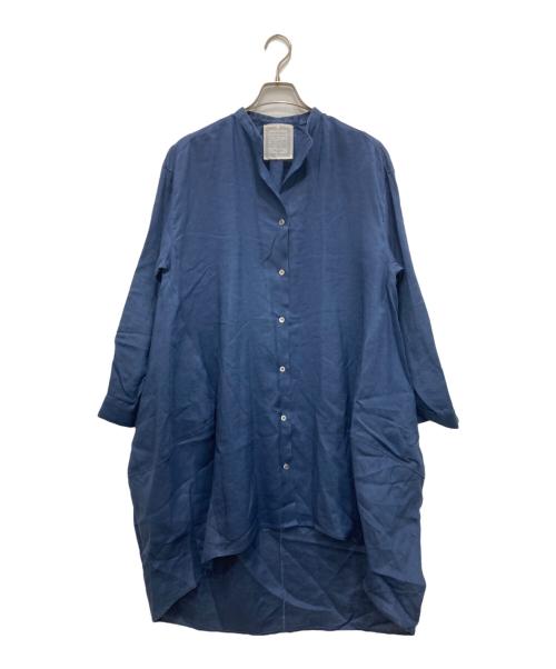 BEARDSLEY（ビアズリー）BEARDSLEY (ビアズリー) リネンワンピース ネイビー サイズ:FREEの古着・服飾アイテム