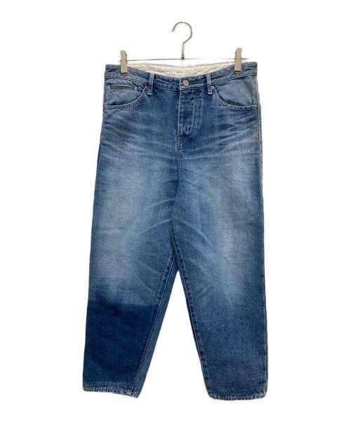 mina perhonen（ミナ ペルホネン）mina perhonen (ミナ ペルホネン) コットンリネンデニムパンツ ブルー サイズ:40の古着・服飾アイテム