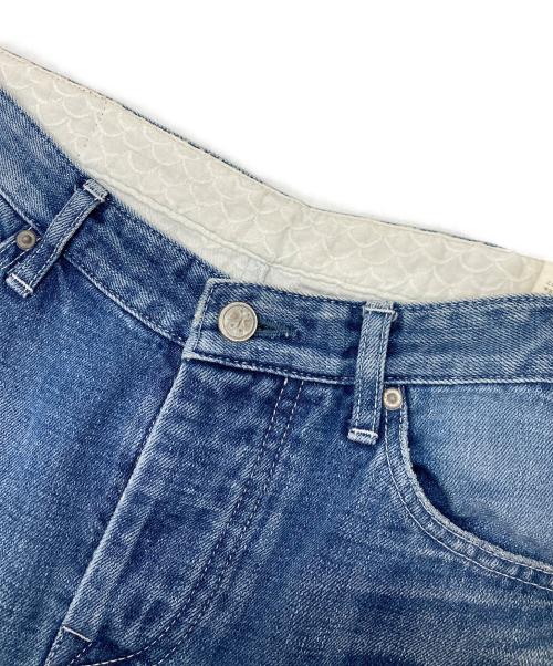 mina perhonen（ミナ ペルホネン）mina perhonen (ミナ ペルホネン) コットンリネンデニムパンツ ブルー サイズ:40の古着・服飾アイテム