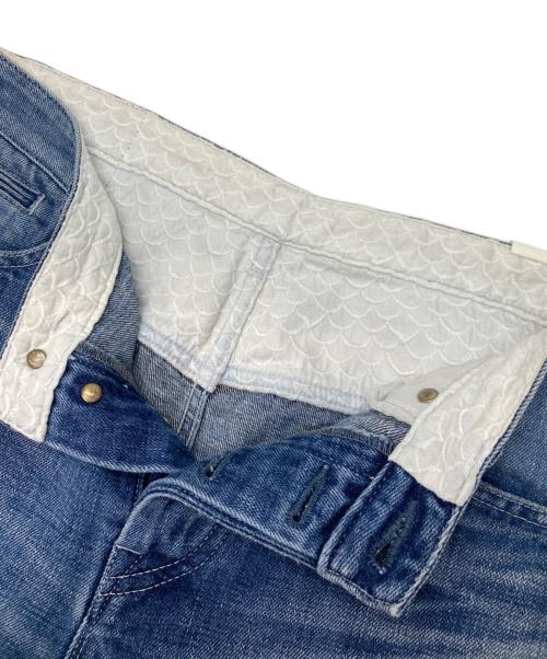 mina perhonen（ミナ ペルホネン）mina perhonen (ミナ ペルホネン) コットンリネンデニムパンツ ブルー サイズ:40の古着・服飾アイテム