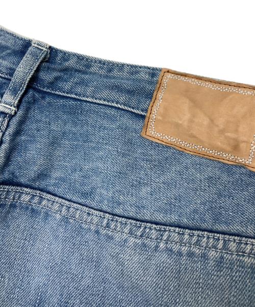 mina perhonen（ミナ ペルホネン）mina perhonen (ミナ ペルホネン) コットンリネンデニムパンツ ブルー サイズ:40の古着・服飾アイテム