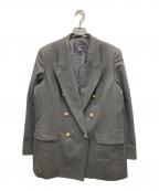 Burberry'sバーバリー）の古着「金釦カシミヤ混ダブルブレザー」｜グレー
