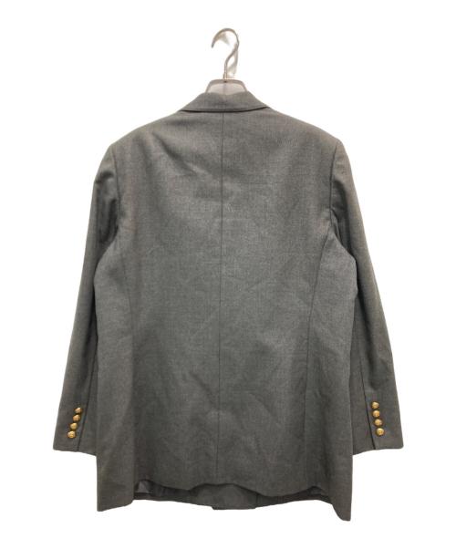 Burberry's（バーバリー）Burberry's (バーバリーズ) 金釦カシミヤ混ダブルブレザー グレー サイズ:15の古着・服飾アイテム