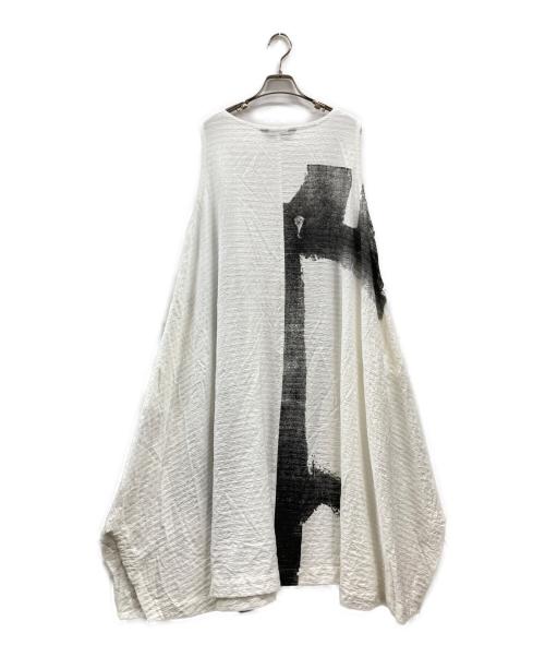 MOYURU（モユル）MOYURU (モユル) ワンピース ホワイト サイズ:M〜Lの古着・服飾アイテム