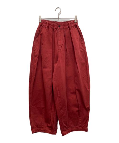 HARVESTY（ハーベスティー）HARVESTY (ハーベスティー) チノクロスサーカスパンツ レッド サイズ:2の古着・服飾アイテム
