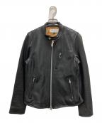 Retro Gradeレトログレード）の古着「シングルライダースジャケット」｜ブラック