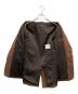 BARNEYS NEWYORK (バーニーズ・ニューヨーク) レザーテーラードジャケット ブラウン サイズ:44：12000円