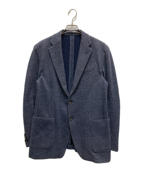 LARDINI（ラルディーニ）LARDINI (ラルディーニ) 千鳥格子ハウンドトゥースジャケット ネイビー サイズ:50の古着・服飾アイテム