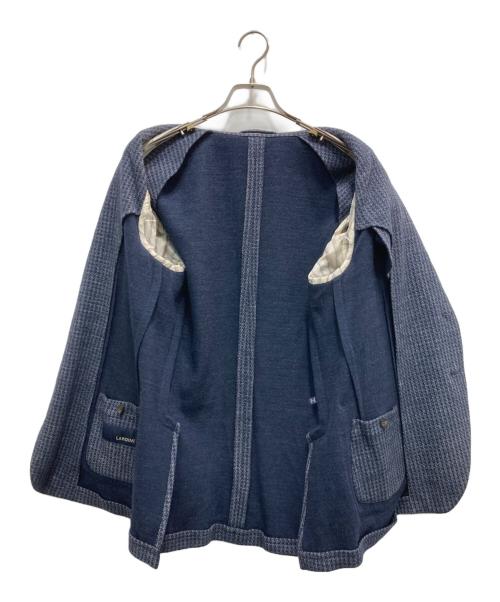 LARDINI（ラルディーニ）LARDINI (ラルディーニ) 千鳥格子ハウンドトゥースジャケット ネイビー サイズ:50の古着・服飾アイテム