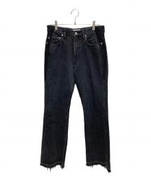 jieda（ジエダ）の古着「USED FLARE DENIM PANTS」｜ブラック
