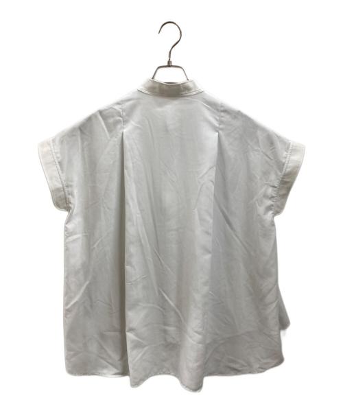 THE RERACS（ザ リラクス）THE RERACS (ザ リラクス) THE PLACKET A LINE SHIRT SLEEVELESS ホワイト サイズ:36の古着・服飾アイテム
