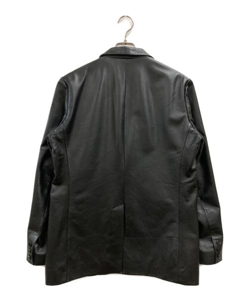 HORN WORKS（ホーンワークス）HORN WORKS (ホーンワークス) レザーテーラードジャケット ブラック サイズ:Lの古着・服飾アイテム