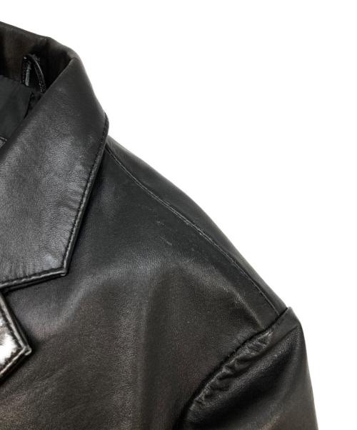 HORN WORKS（ホーンワークス）HORN WORKS (ホーンワークス) レザーテーラードジャケット ブラック サイズ:Lの古着・服飾アイテム