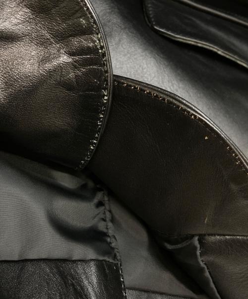 HORN WORKS（ホーンワークス）HORN WORKS (ホーンワークス) レザーテーラードジャケット ブラック サイズ:Lの古着・服飾アイテム