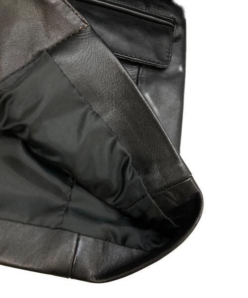 HORN WORKS（ホーンワークス）HORN WORKS (ホーンワークス) レザーテーラードジャケット ブラック サイズ:Lの古着・服飾アイテム
