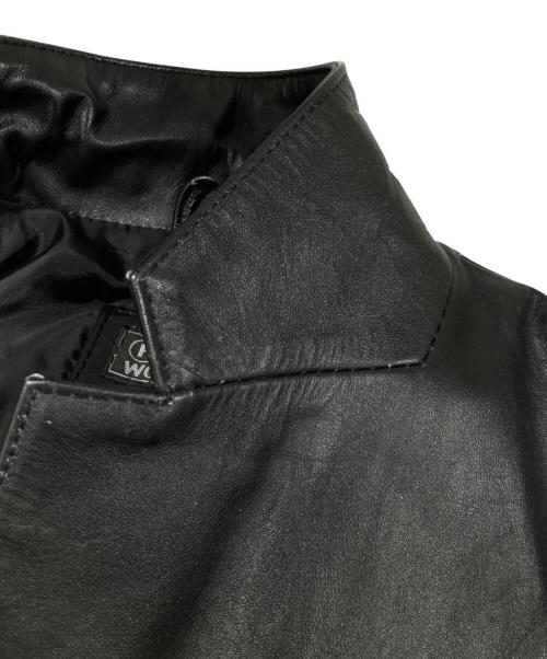 HORN WORKS（ホーンワークス）HORN WORKS (ホーンワークス) レザーテーラードジャケット ブラック サイズ:Lの古着・服飾アイテム