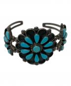 zuniズニ）の古着「ターコイズフラワーバングル」｜ブルー