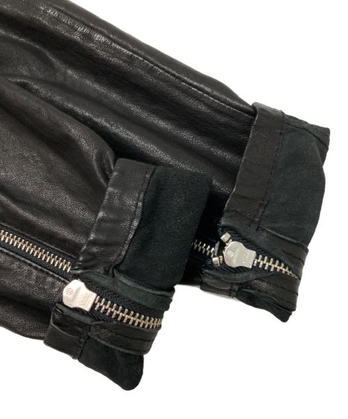 DIESEL（ディーゼル）DIESEL (ディーゼル) ラムレザージャケット ブラック サイズ:不明（実寸参照）の古着・服飾アイテム