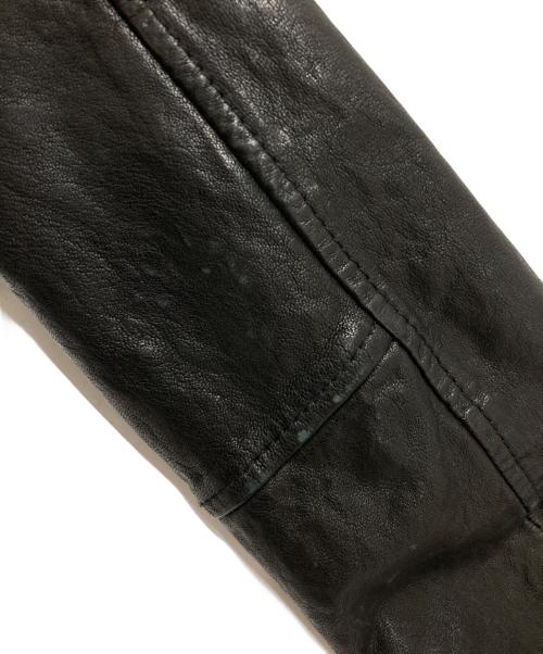DIESEL（ディーゼル）DIESEL (ディーゼル) ラムレザージャケット ブラック サイズ:不明（実寸参照）の古着・服飾アイテム