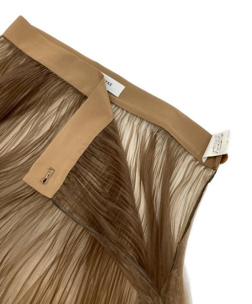 HYKE（ハイク）HYKE (ハイク) オーガンジープリーツスカート ブラウン サイズ:2の古着・服飾アイテム