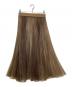 HYKE（ハイク）の古着「オーガンジープリーツスカート」｜ブラウン