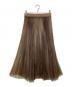 HYKE (ハイク) オーガンジープリーツスカート ブラウン サイズ:2：9000円
