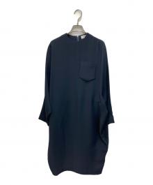 HYKE（ハイク）の古着「ベルト付きロングスリーブワンピース」｜ネイビー