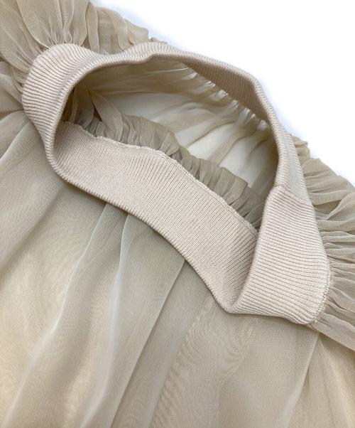 HYKE（ハイク）HYKE (ハイク) シアーシフォントップ ベージュ サイズ:1の古着・服飾アイテム