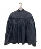 SCYEサイ）の古着「リネン高密度チンツタックシャツ」｜ネイビー