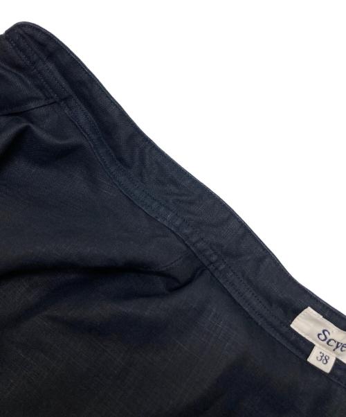 SCYE（サイ）SCYE (サイ) リネン高密度チンツタックシャツ ネイビー サイズ:38の古着・服飾アイテム