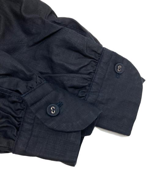 SCYE（サイ）SCYE (サイ) リネン高密度チンツタックシャツ ネイビー サイズ:38の古着・服飾アイテム