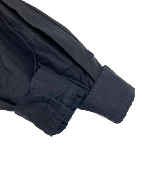 SCYE（サイ）SCYE (サイ) リネン高密度チンツタックシャツ ネイビー サイズ:38の古着・服飾アイテム