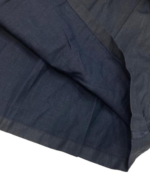 SCYE（サイ）SCYE (サイ) リネン高密度チンツタックシャツ ネイビー サイズ:38の古着・服飾アイテム
