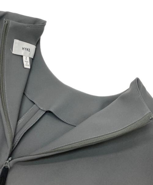 HYKE（ハイク）HYKE (ハイク) バルーンスリーブドレス ワンピース グレー サイズ:2の古着・服飾アイテム