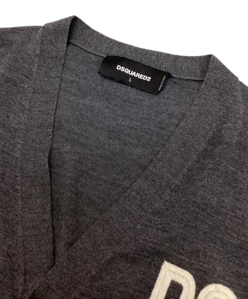 DSQUARED2（ディースクエアード）DSQUARED2 (ディースクエアード) ニットカーディガン グレー サイズ:Lの古着・服飾アイテム