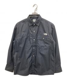 THE NORTH FACE（ザ ノース フェイス）の古着「ロングスリーブ ヌプシ シャツ」｜ブラック