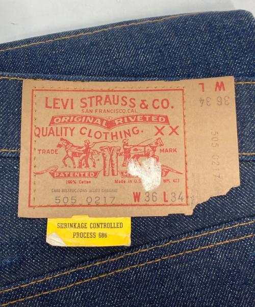 LEVI'S（リーバイス）LEVI'S (リーバイス)   505 66前期 耳付き ヴィンテージデニムパンツ インディゴ サイズ:W36 × L34の古着・服飾アイテム