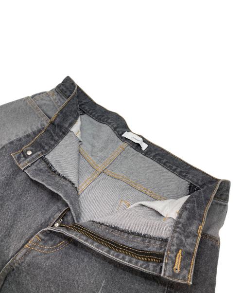 FACETASM（ファセッタズム）FACETASM (ファセッタズム) PATCHWORK DENIM PANTS グレー サイズ:4の古着・服飾アイテム