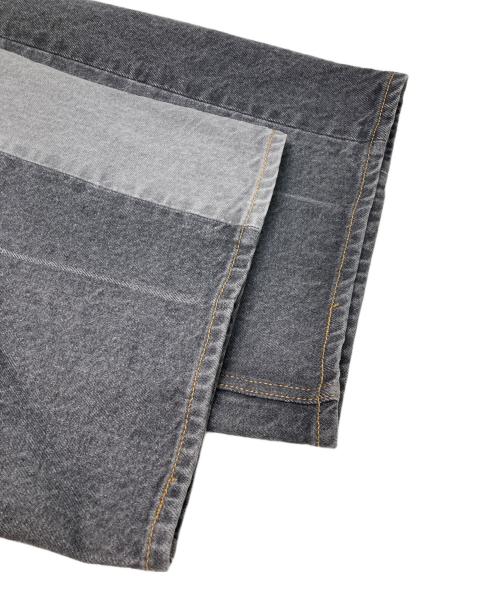 FACETASM（ファセッタズム）FACETASM (ファセッタズム) PATCHWORK DENIM PANTS グレー サイズ:4の古着・服飾アイテム